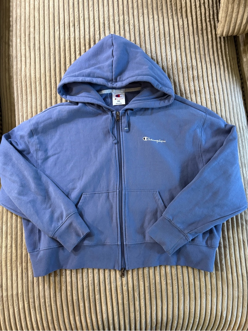 Champion Blue Zip-Up Hoodie Jacket